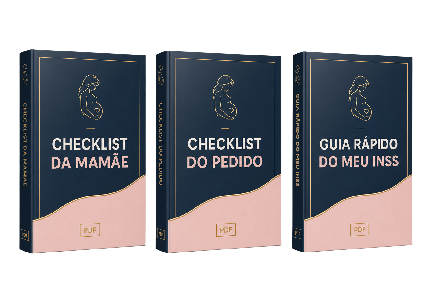 Mockups dos três materiais bônus